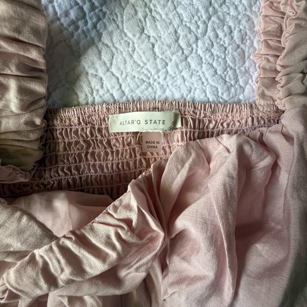 Altar'd State Blush Ruched Top - Picture 9 of 9
